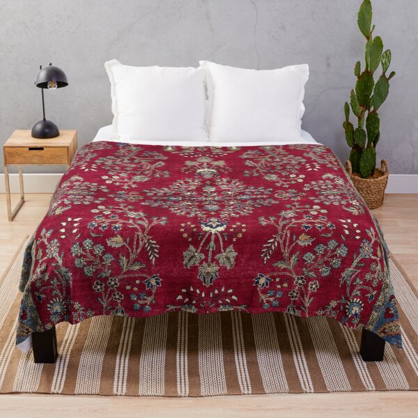 Item preview, Kashan Central Persian Silk Rug Print designed and sold by Vicky Brago-Mitchell®.