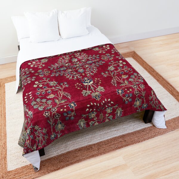 Kashan Central Persian Silk Rug Print Comforter