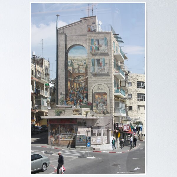 Item preview, Building Mural on Jaffa Street, Jerusalem designed and sold by csinger.