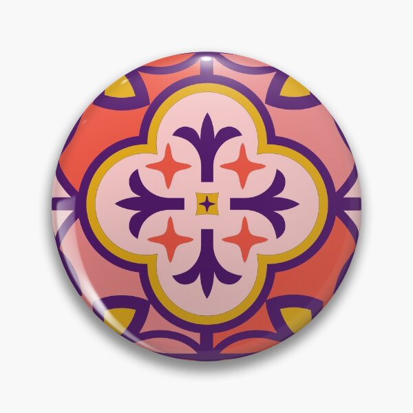 Item preview, Moroccan Tile Pattern in Pink designed and sold by latheandquill.