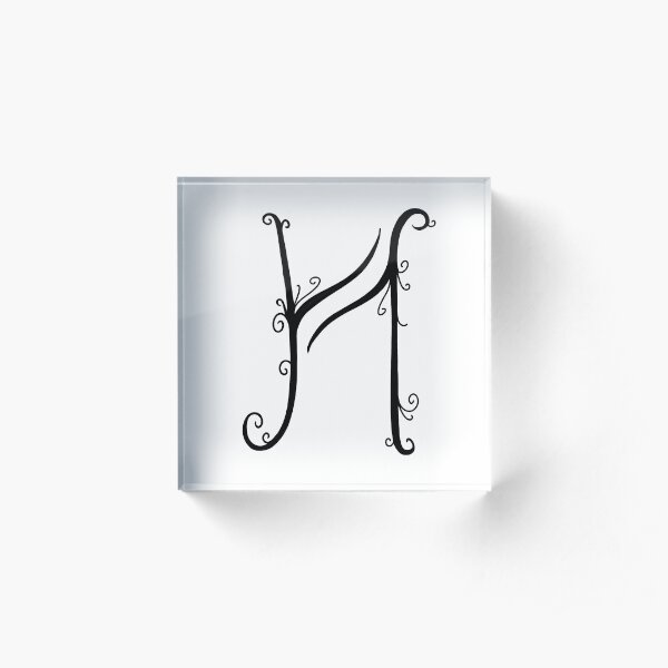 Monogramme lettre H, alphabet Bloc acrylique