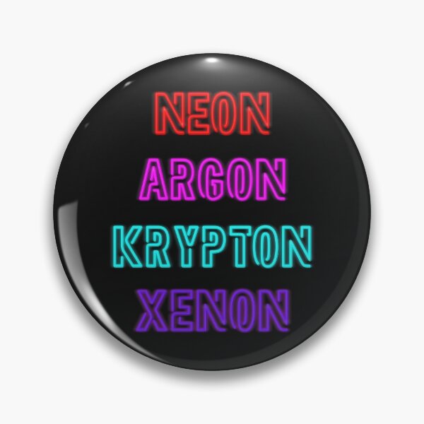 Item preview, Glowing Noble Gases - Neone, Argon, Krypton, Xenon designed and sold by stoppersays.