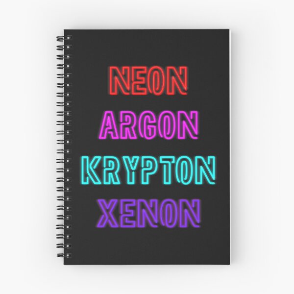 Item preview, Glowing Noble Gases - Neone, Argon, Krypton, Xenon designed and sold by stoppersays.