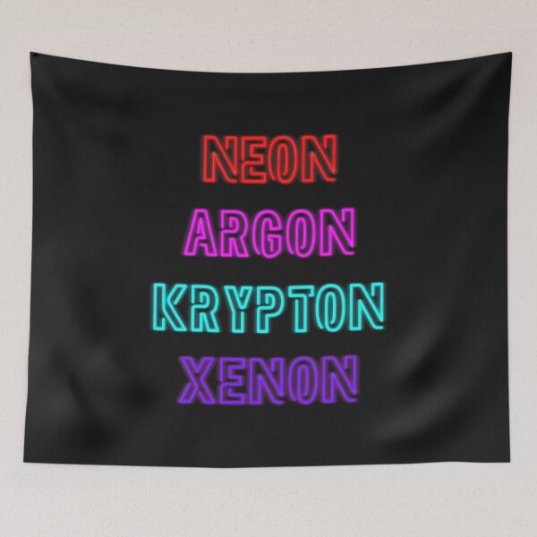 Item preview, Glowing Noble Gases - Neone, Argon, Krypton, Xenon designed and sold by stoppersays.