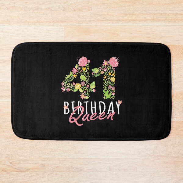 Item preview, 41st Birthday Queen 41 Years Old Woman Floral B-day Theme design designed and sold by Grabitees.