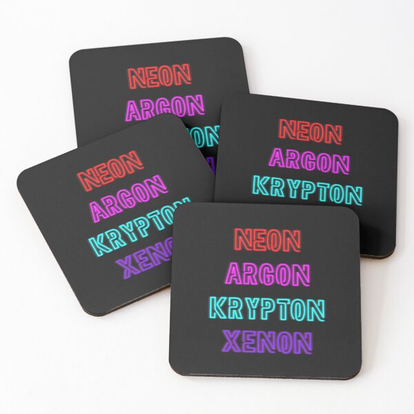 Item preview, Glowing Noble Gases - Neone, Argon, Krypton, Xenon designed and sold by stoppersays.