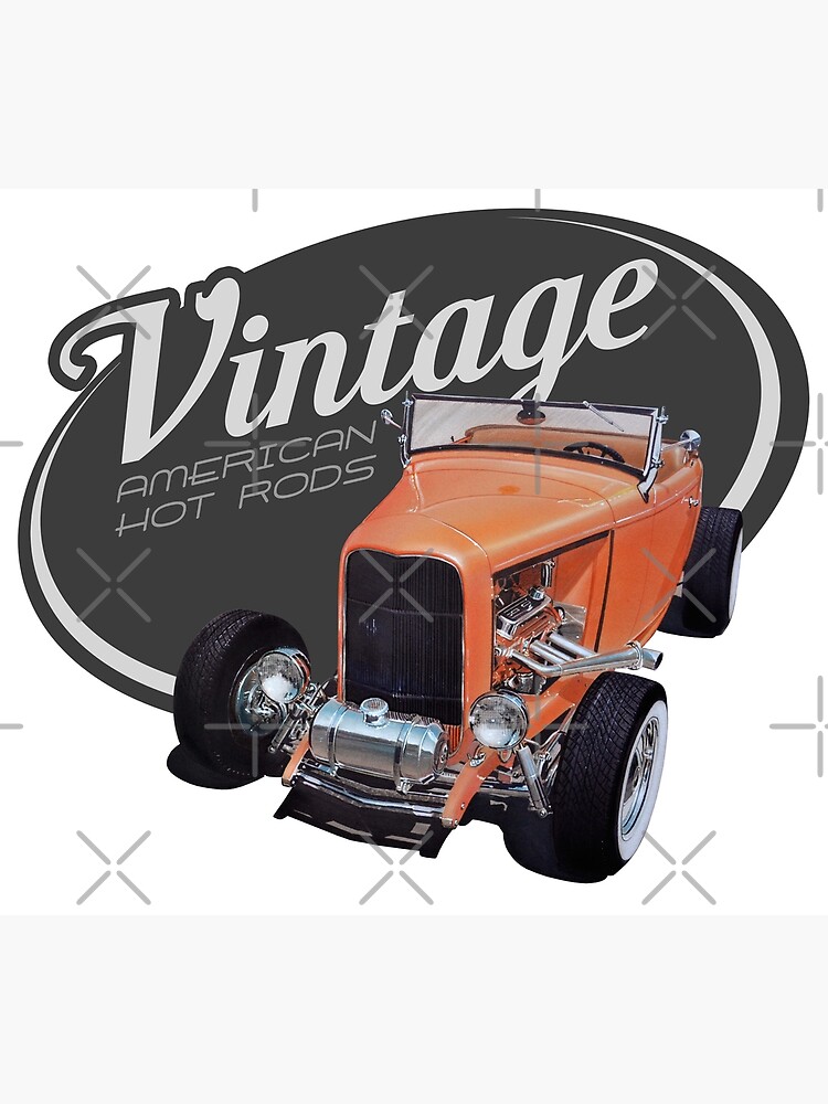 Vintage Hot Rod Art Print For Sale By Yourauto Redbubble   Flat,750x,075,f Pad,750x1000,f8f8f8 