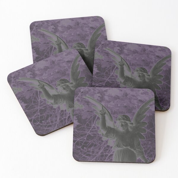 Item preview, Dark Purple and Black Angel Statue designed and sold by WildandDivine.