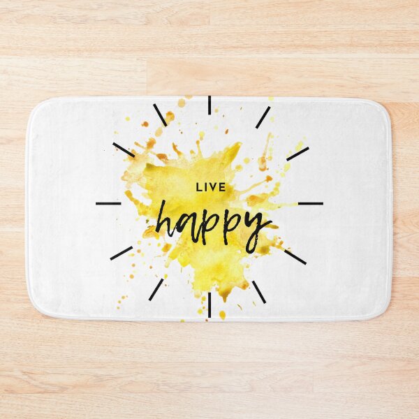Item preview, Live Happy Intentional Living Watercolor Inspirational Quote designed and sold by ArianaDagan.