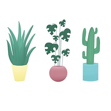 Artwork thumbnail, Pack of minimalist plants by Pastel-PaletteD