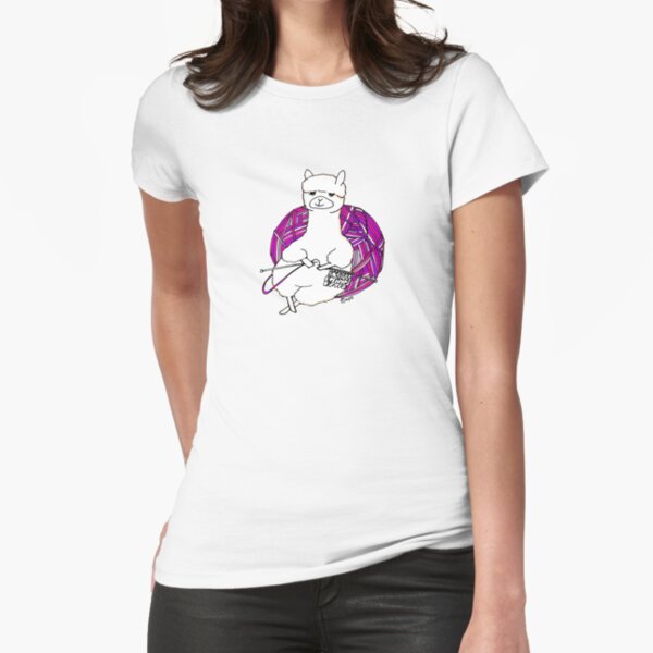 alpaca knitting Fitted T-Shirt
