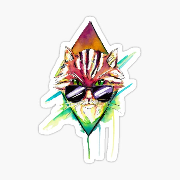 Hell-ectro kitty Sticker