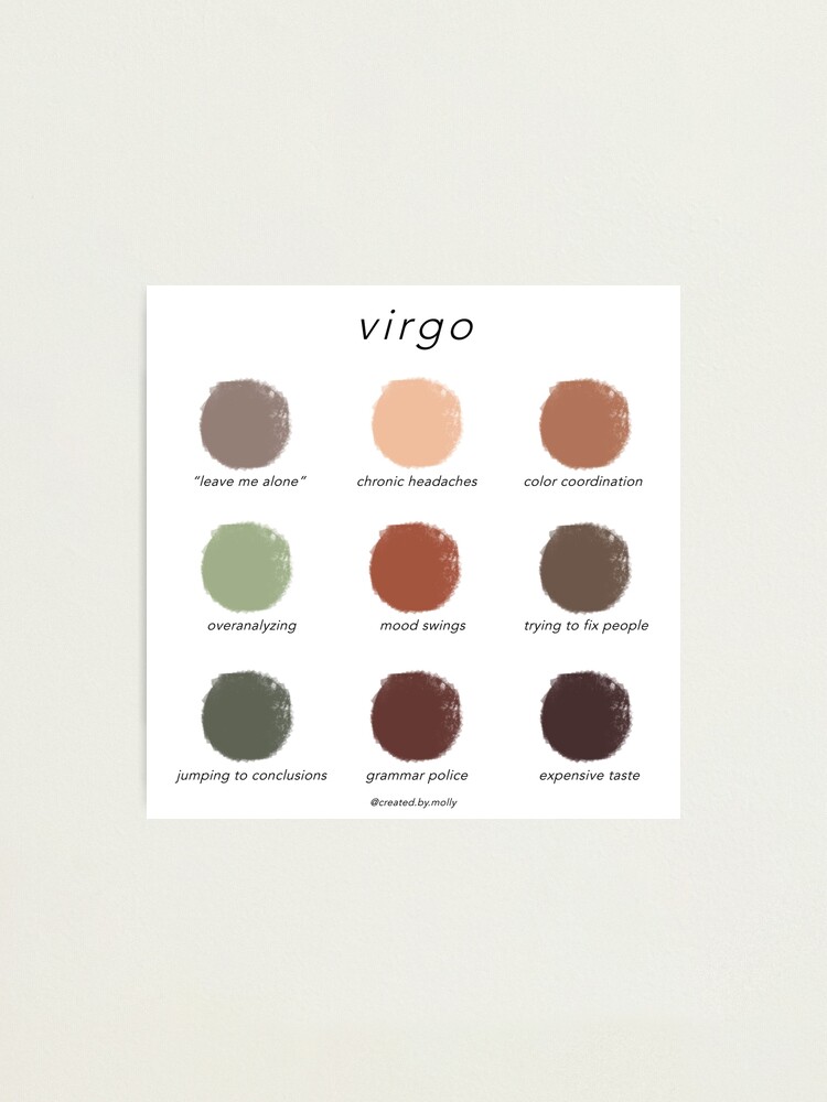 "Virgo Color Chart" Photographic Print for Sale by createdbymolly