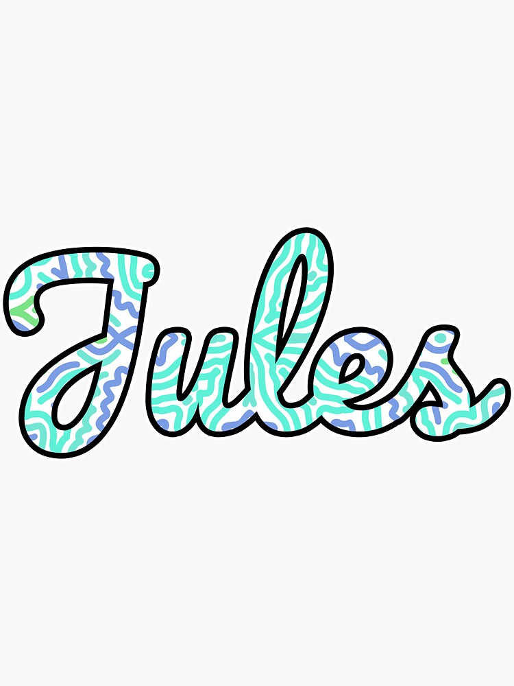 Jules Handwritten Name Sticker For Sale By Inknames Redbubble