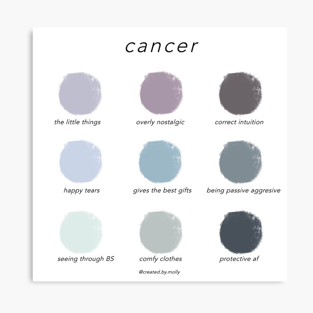 what is the zodiac sign color for cancer