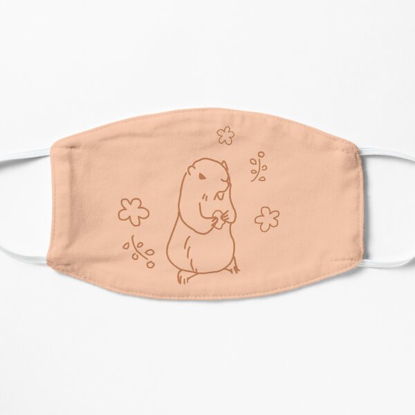 Prairie Dog and Flowers Flat Mask