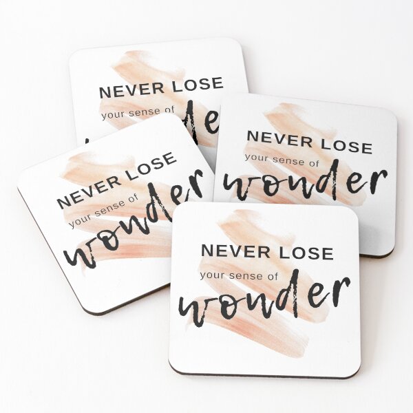 Item preview, Never Lose Your Sense of Wonder Watercolor Motivational Quote designed and sold by ArianaDagan.