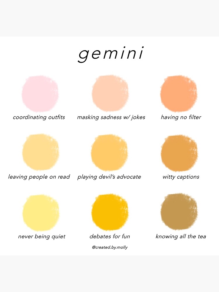 Gemini Color Chart | My XXX Hot Girl