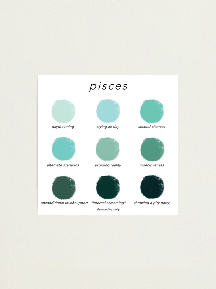 "Pisces Color Chart" Photographic Print for Sale by createdbymolly
