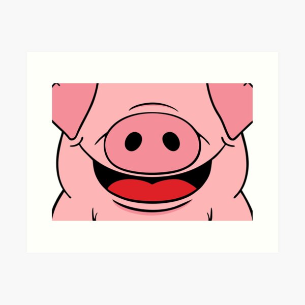 Pig Greeting Cards and Magnets Cute Pig Art Hogs and Kisses Art Print Farm Animal Art Print Pink Pig Print Pig Lover Gift Ideas