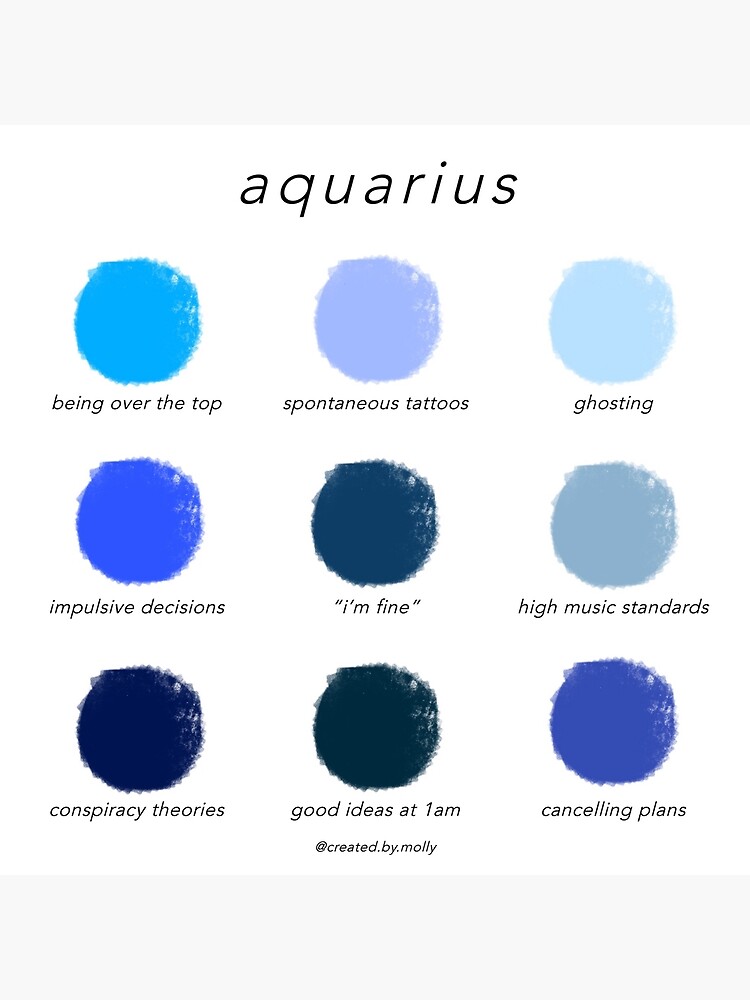 "Aquarius Color Chart" Photographic Print for Sale by createdbymolly