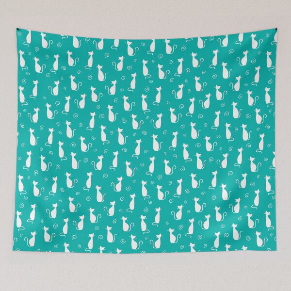 Item preview, Cute White Cat Pattern Design designed and sold by digitalvintage.