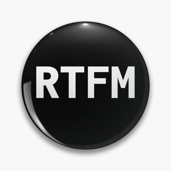 Item preview, RTFM designed and sold by jonnyhoff.
