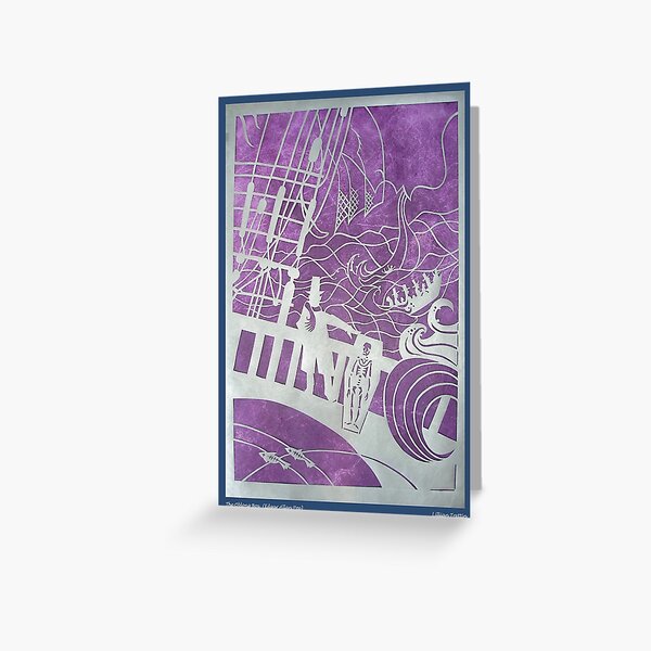 The Oblong Box in Silver Greeting Card