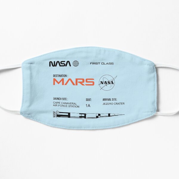 Star ship ticket to mars Flat Mask