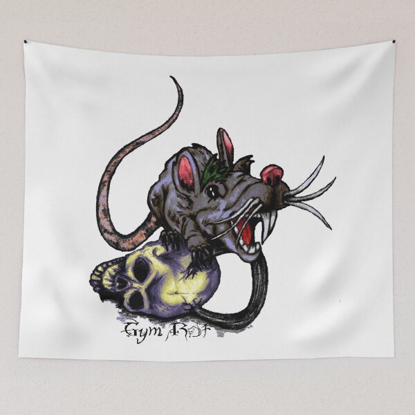 Item preview, Gym Rat with Kettlebell Skull designed and sold by VickyGood.