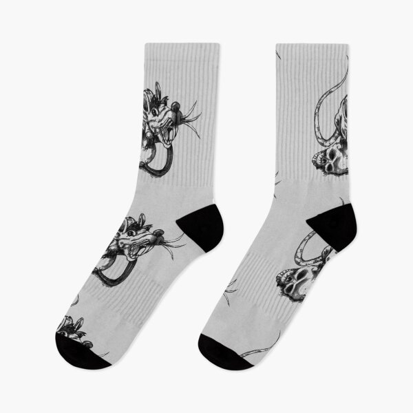 Item preview, Gym Rat with Kettlebell Skull ( Black and White) designed and sold by VickyGood.