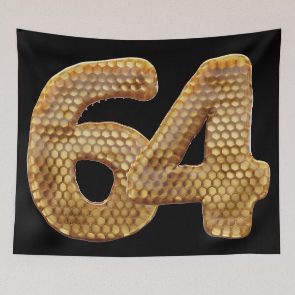 Item preview, 64 Number 3d Honey Numbers Font designed and sold by HelloFromAja.