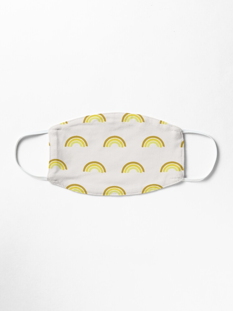 Download Yellow Rainbow Pattern Face Mask Mask By Ogydesign Redbubble PSD Mockup Templates