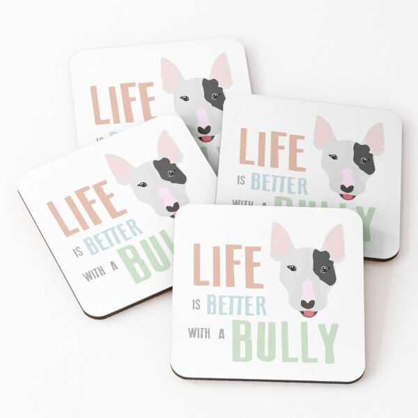 Item preview, Bull Terrier life is better dog quote designed and sold by lozchai.
