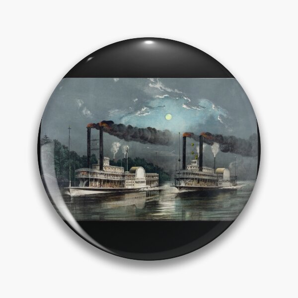 Item preview, A midnight race on the Mississippi - Currier & Ives - 1890 designed and sold by CrankyOldDude.