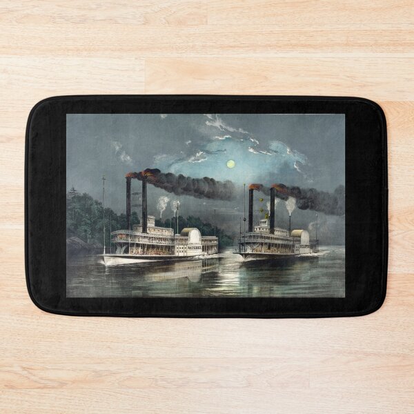 Item preview, A midnight race on the Mississippi - Currier & Ives - 1890 designed and sold by CrankyOldDude.