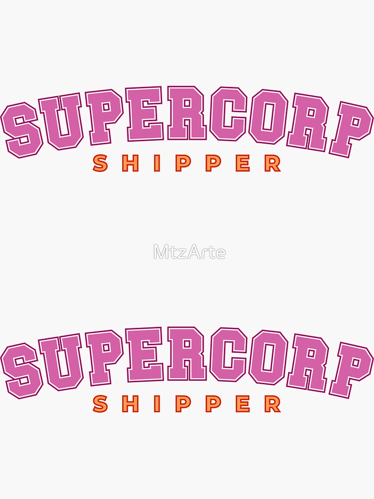 Supercorp Shipper Pink Logo Sticker For Sale By Mtzarte Redbubble