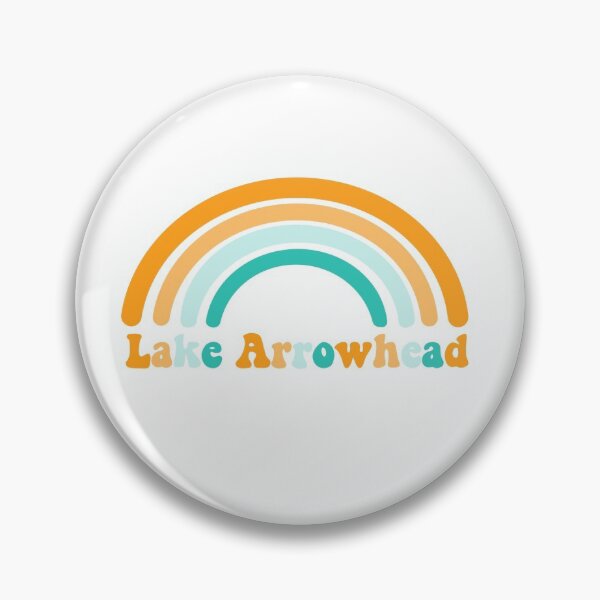 Item preview, Lake Arrowhead Rainbow Groovy Orange Teal Art designed and sold by Ashlyn Hall.