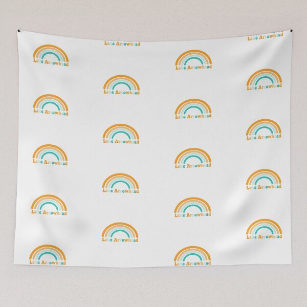 Item preview, Lake Arrowhead Rainbow Groovy Orange Teal Art designed and sold by Ashlyn Hall.