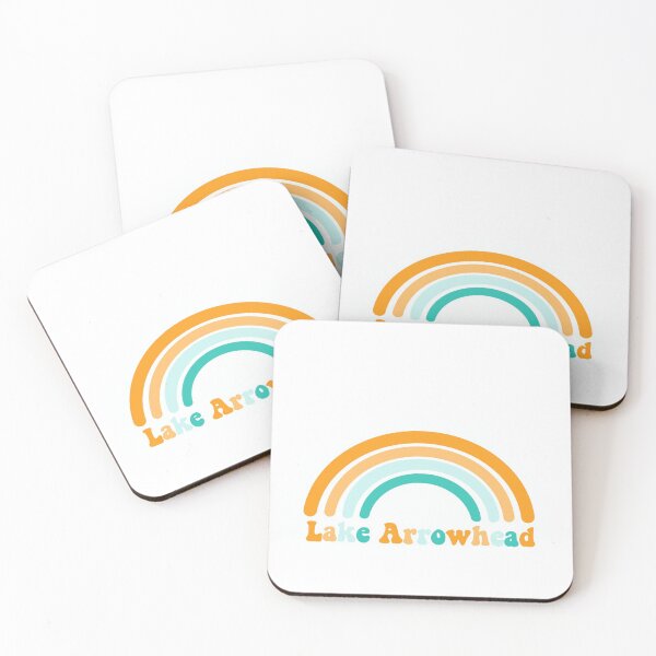 Item preview, Lake Arrowhead Rainbow Groovy Orange Teal Art designed and sold by Ashlyn Hall.