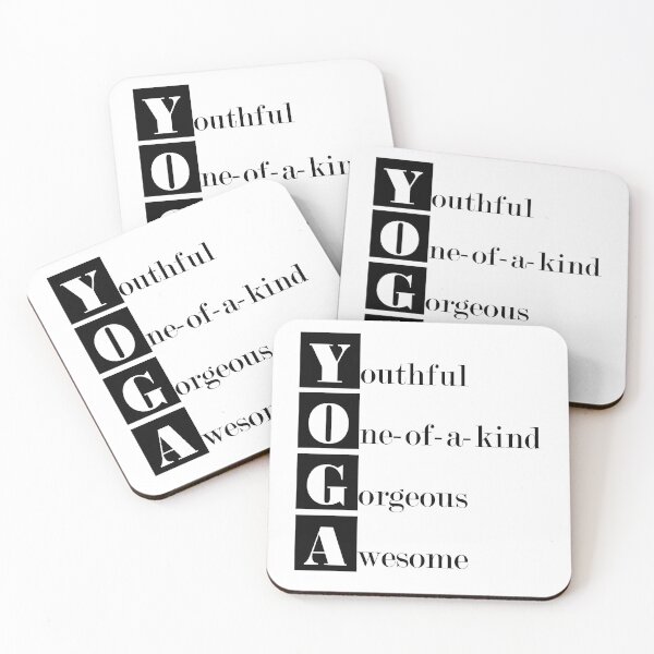 Item preview, Modern Y.O.G.A. abbreviation design designed and sold by blacklittlemoon.