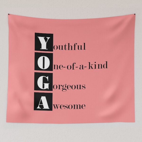 Item preview, Modern Y.O.G.A. abbreviation design designed and sold by blacklittlemoon.