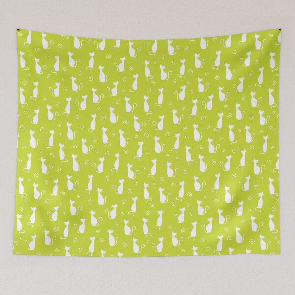 Item preview, Cute White Cat Pattern Design designed and sold by digitalvintage.