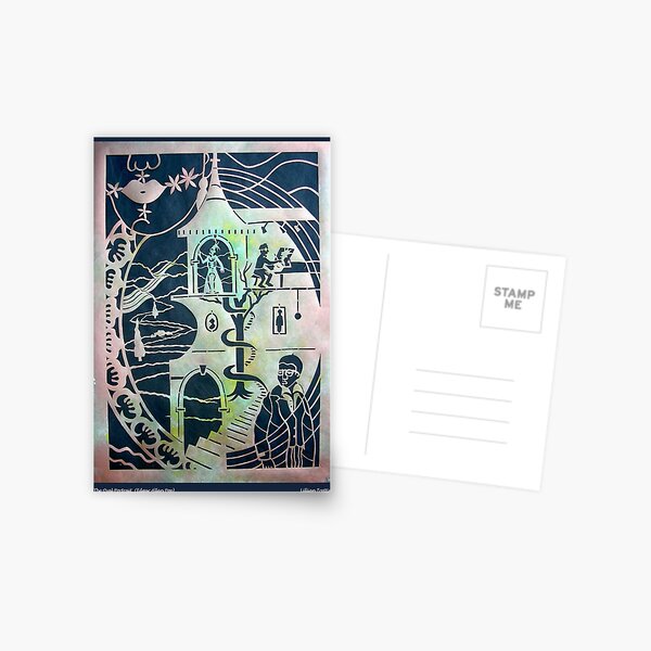 The Oval Portrait in Copper Postcard