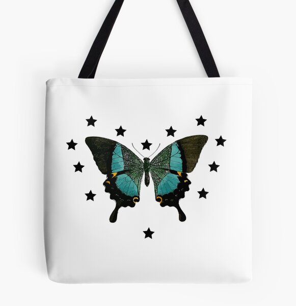 Y2K Aesthetic Denim Butterfly Handbag - Standard / Blue