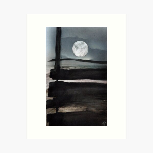 The moon beyond Art Print