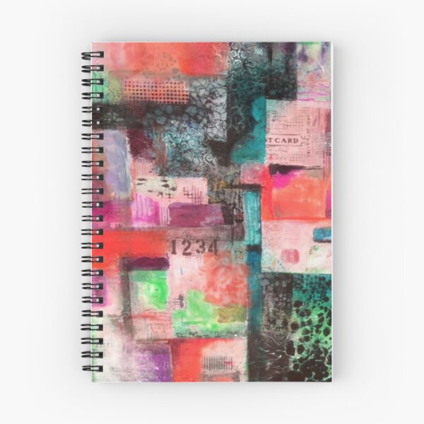 Item preview, Looking for my Postcard, Original abstract art, Mixed media collage painting, Graphic Design Art designed and sold by dianecita.