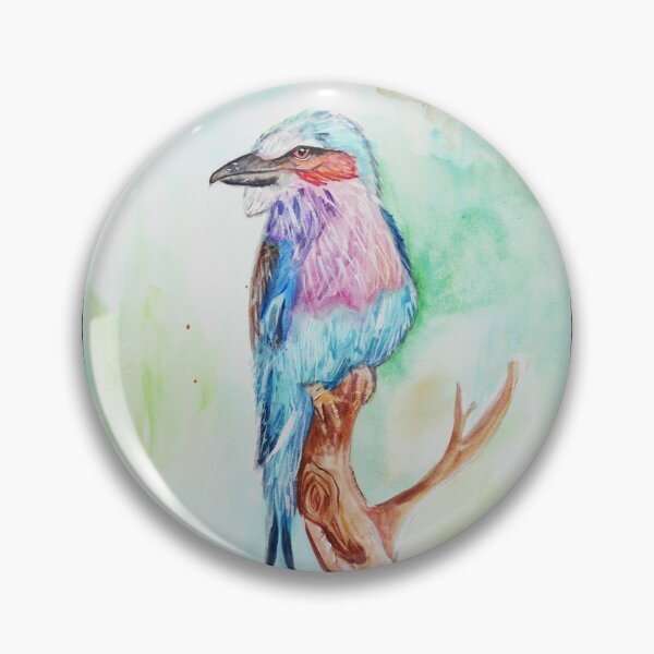 Item preview, Lilac-Breasted Roller Watercolor Painting designed and sold by Natalie Esparza.