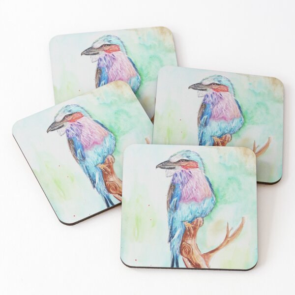 Item preview, Lilac-Breasted Roller Watercolor Painting designed and sold by Natalie Esparza.