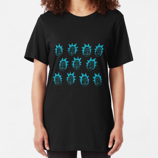 50 shades of rick pattern Slim Fit T-Shirt